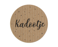 Ronde kraft stickers kadootje 10 stuks