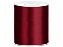5 meter satijn lint 100 mm bordeaux rood