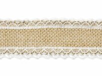 Jute lint met kant nr 7
