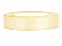 Donker ivoor satijn lint 1 cm breed