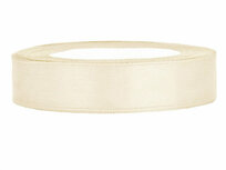 Donker ivoor satijn lint 1.5 cm breed 