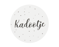 Ronde stickers kadootje wit zwart 10 stuks