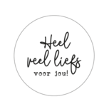 Ronde stickers heel veel liefs voor jou 10 stuks