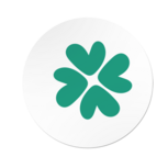 Ronde stickers klavertje vier 10 stuks