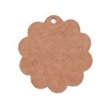 Label kraft rond geschulpt 10 stuks