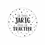 Stickers ik ben jarig dus ik trakteer 10 stuks