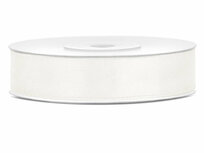 Dubbelzijdig satijn lint 1 cm breed ivoor