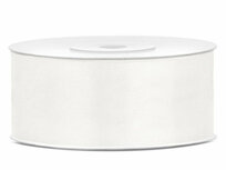 Satijn lint 25 mm ivoor 6 meter