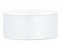 Satijn lint 25 mm wit 6 meter