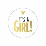 Stickers it&#039;s a girl goud 10 stuks