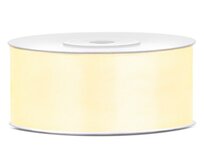 Donker ivoor satijn lint 25 mm breed