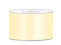 Satijn lint 38 mm breed donker ivoor