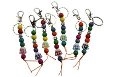 Sleutelhanger gelukspoppetjes boeddha gezicht mix luxe