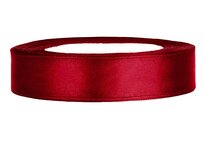 Donker rood satijn lint 2 cm breed