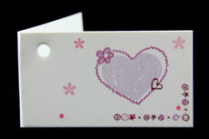 Kaartjes voor bedankjes hartje lavendel