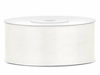 Ivoor satijn lint 25 mm breed