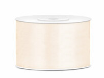 Satijn lint 38 mm breed donker ivoor