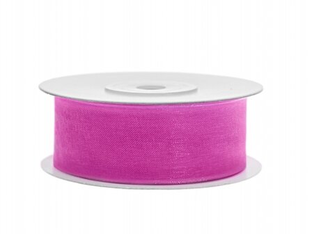 Organza lint 25 mm Fuchsia