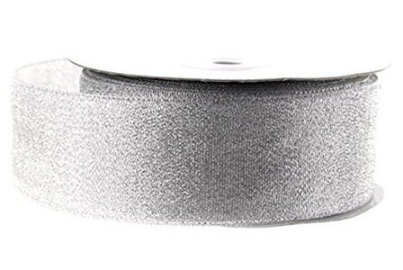 Lint zilver metallic 4 cm