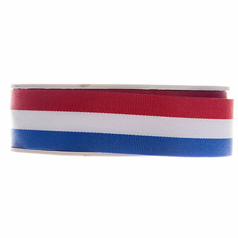 Nederlandse vlag lint 25 mm breed 20 meter rol