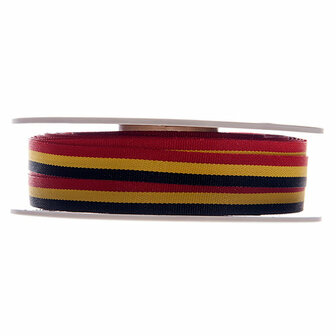 Belgische vlag lint 10 mm breed 25 meter rol