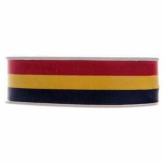 Belgische vlag lint 25 mm breed 20 meter rol