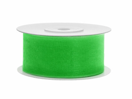 Organza lint 38 mm groen 25 meter rol