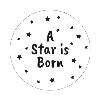 Ronde stickers a star is born 10 stuks