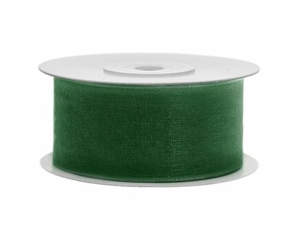 Organza lint 38 mm donker groen 