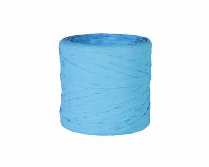 Raffia licht blauw (poly raffia)