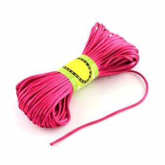 Satijn koord 2 mm fuchsia 20 meter