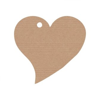Kraft label hart 10 stuks