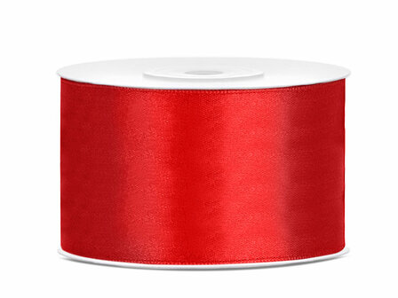 Dubbelzijdig satijn lint 38 mm Rood