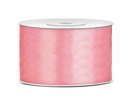 Satijn lint 38 mm breed oud roze 6 meter