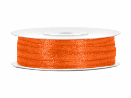 10 meter Satijn lint 3 mm oranje