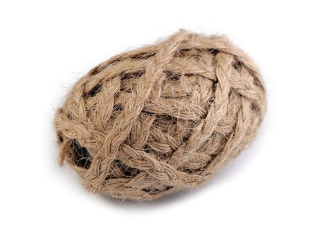 Jute lint gevlochten 6 mm breed 5 meter