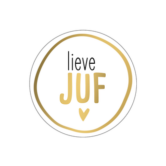 Stickers lieve juf goud 10 stuks