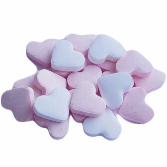 Dextrose hartjes wit-roze