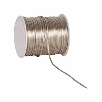 Satijn koord 2 mm taupe