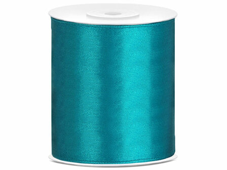 Aqua satijn lint 10 cm breed