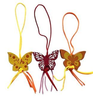 Gelukspoppetjes vlinder rood geel oranje mix