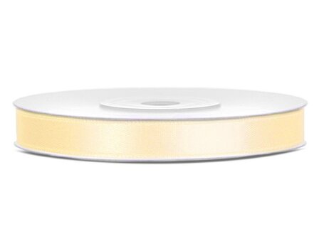 Satijn lint 6 mm donker ivoor