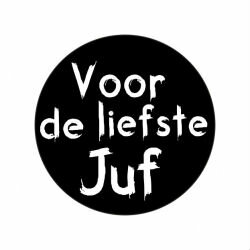 Ronde stickers voor de liefste juf 10 stuks