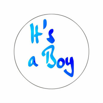 Ronde stickers it&#039;s a boy 10 stuks