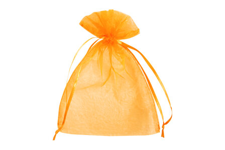 Organza zakjes oranje 7.5 x 10 cm 