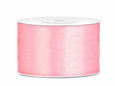 Satijn lint 38 mm breed roze