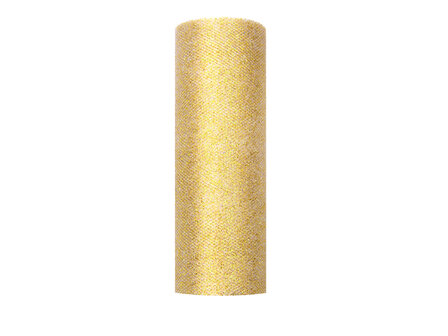 15 cm tule lint goud glitter