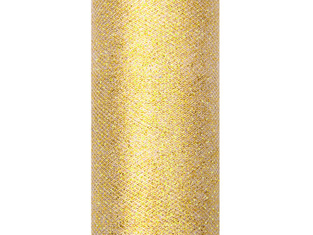 15 cm tule lint goud glitter