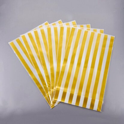 Sprong gegevens strand Cellofaan zakjes met bodem gouden streep 10 stuks - Doopsuiker materialen voor zelf maken doopsuiker online bestellen Sprong gegevens strand Cellofaan zakjes met bodem gouden streep 10 stuks - Doopsuiker materialen voor zelf maken doopsuiker online bestellen