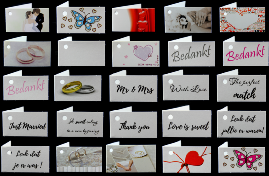 Bedankjes Organza zakjes rood wit
